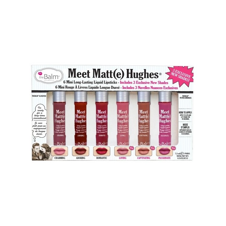 theBalm Meet Matte Hughes Mini Kit Zestaw sześciu matowych Pomadek