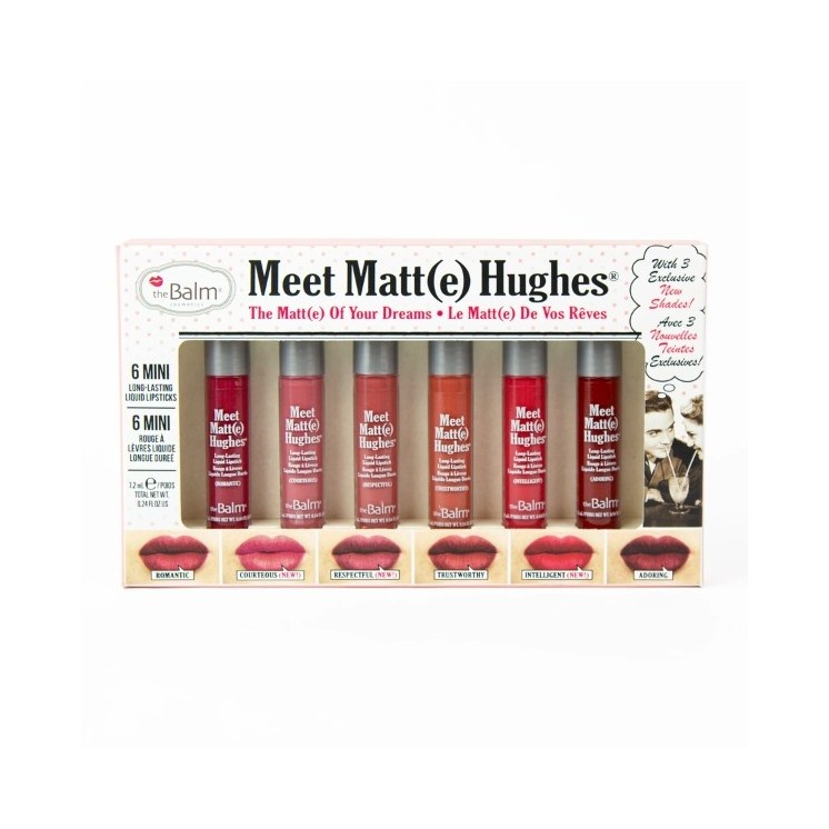 theBalm Meet Matte Hughes Mini Kit Zestaw Pomadek do ust w płynie /12/