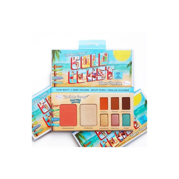theBalm C&G Gold Coast Paletka 6 Cieni do powiek + Rozświetlacz + Róż do policzków 10 g