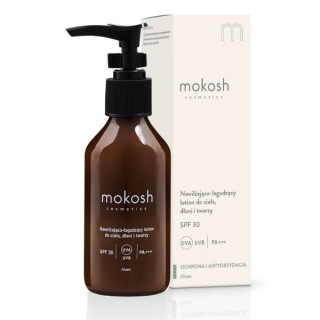 Mokosh feuchtigkeitsspendende und beruhigende Lotion für Körper, Gesicht und Hände SPF30 Aloe 100 ml Mokosh feuchtigkeitsspendende und beruhigende Lotion für Körper, Gesicht und Hände SPF30 Aloe 100 ml