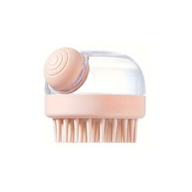 Multifunktionales Silikon-Kopfmassagegerät mit Light Shampoo Pink Spender, 1 Stück