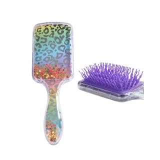 Quadratische Rainbow Panthera Violet Haarbürste, 1 Stück