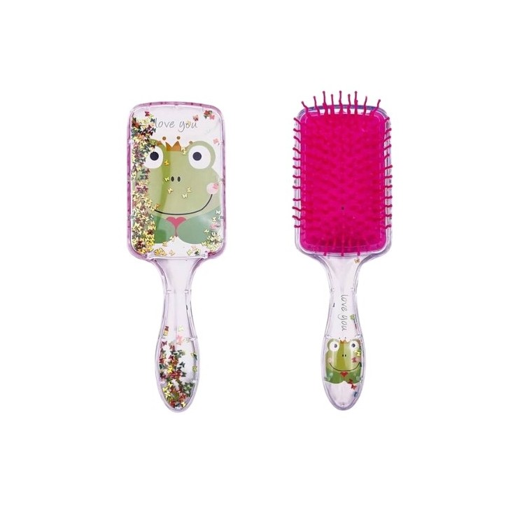 Kwadratowa Szczotka do włosów Frog Pink 1 sztuka
