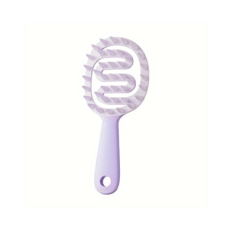 2in1 Bürste zum Waschen der Haare und zur Kopfhautmassage Purple 1 Stück