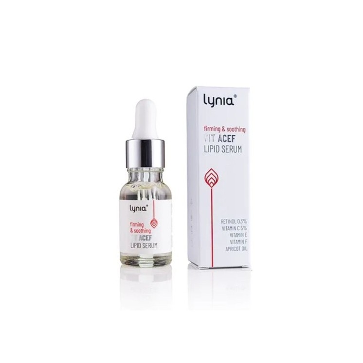 Lynia ujędrniająco-łagodzące Serum lipidowe do twarzy z witaminami A,C,E i F 15 ml