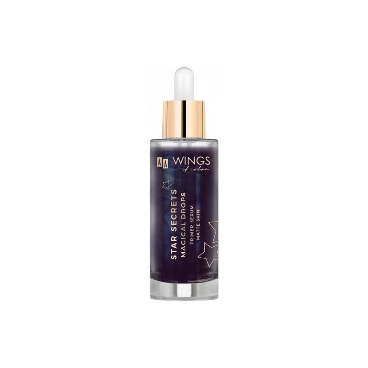 AA Wings of Color STAR SECRETS Black Magical Drops matująca Baza-serum do twarzy 30 ml