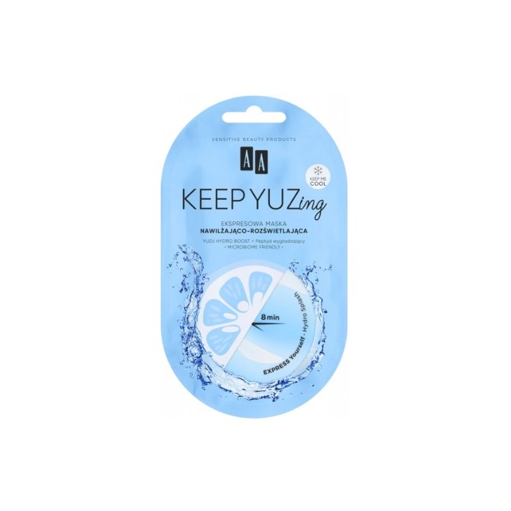 AA Keep Yuzing Hydro Splash nawilżająco-rozświetlająca Maseczka do twarzy 7 ml