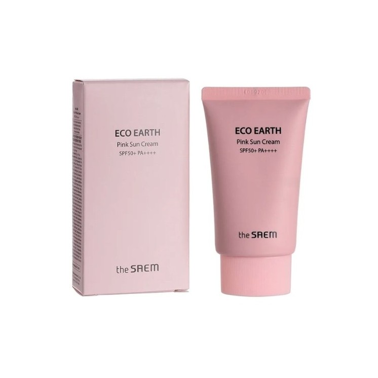 The Saem Eco Earth Pink Sun Cream для обличчя та тіла SPF50 50 мл