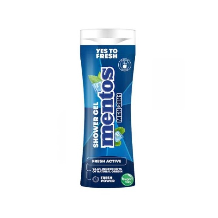 Mentos Żel pod prysznic 3w1Men Fresh Active 300 ml