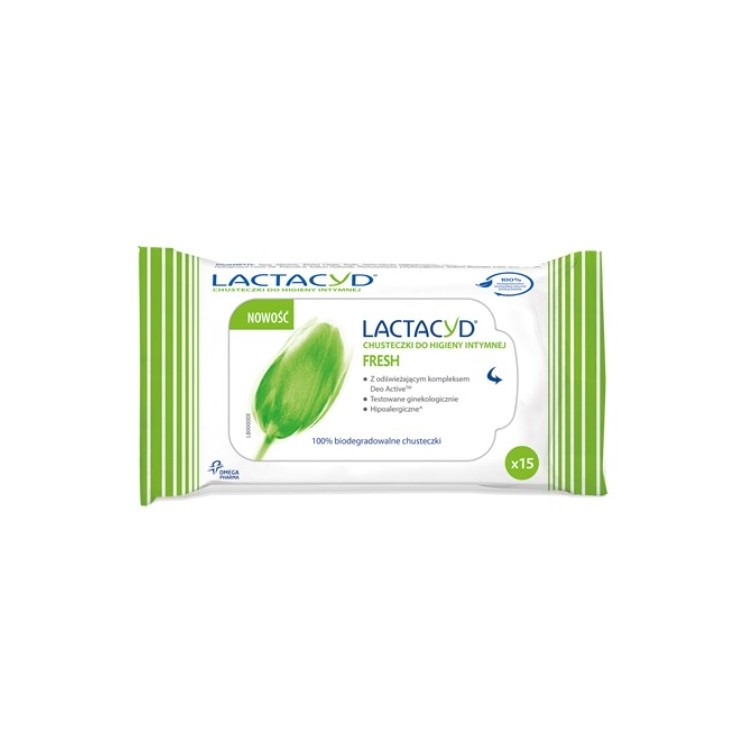 Lactacyd Fresh Chusteczki do higieny intymnej 15 sztuk