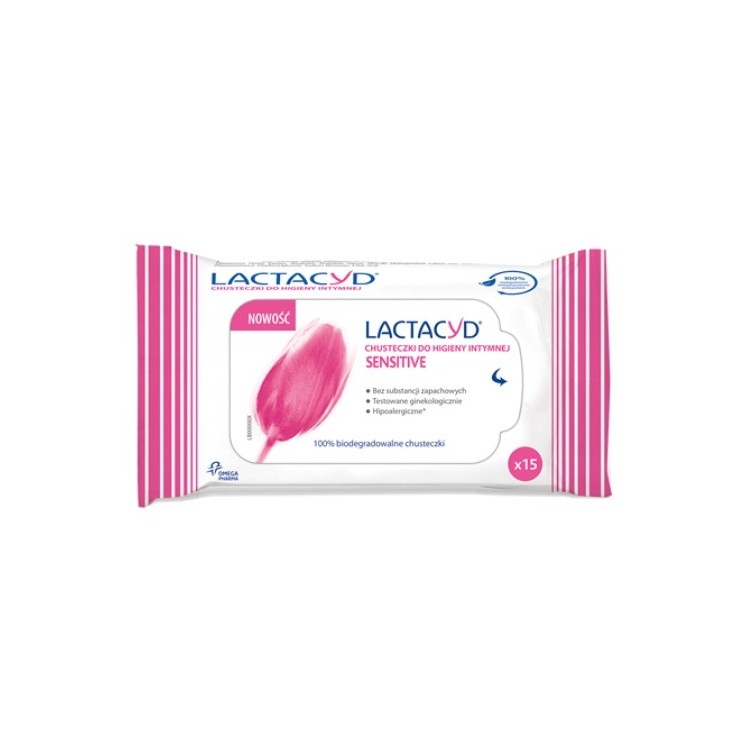 Серветки для інтимної гігієни Lactacyd Sensitive 15 шт
