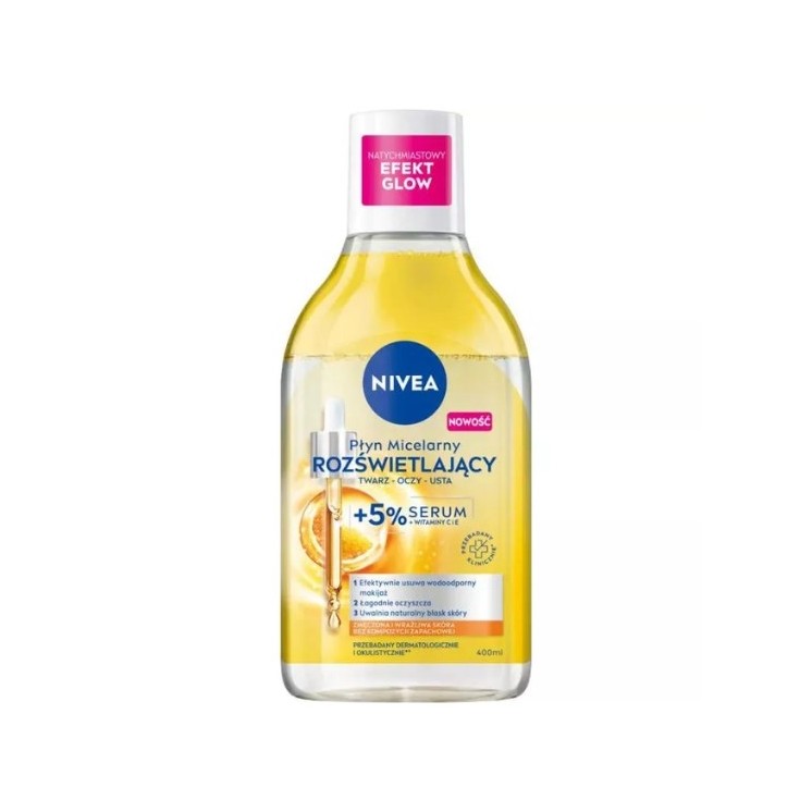 Nivea rozśiwetlający Płyn micelarny z 5% serum 400 ml