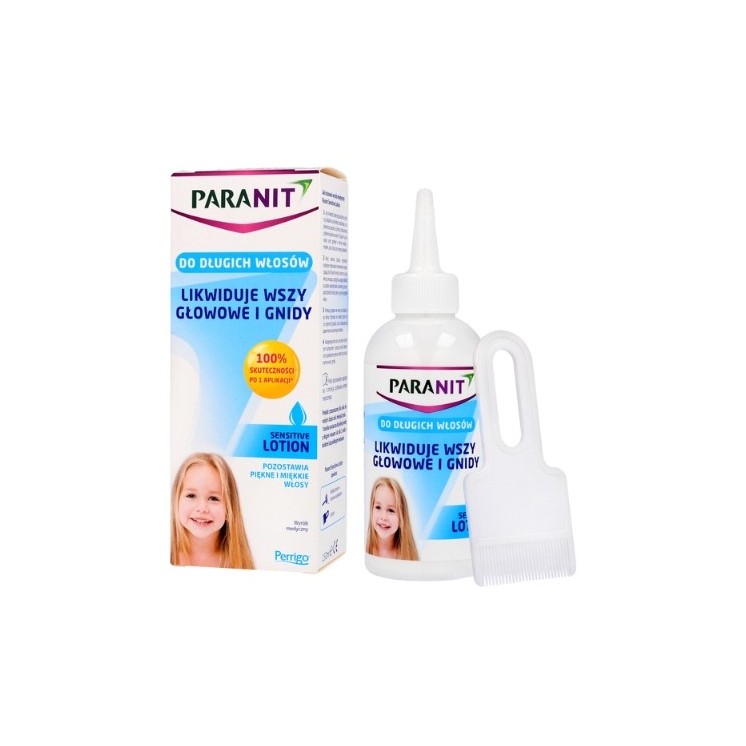 Paranit Sensitive Lotion eliminujacy wszy i gnidy na długich włosach 150 ml
