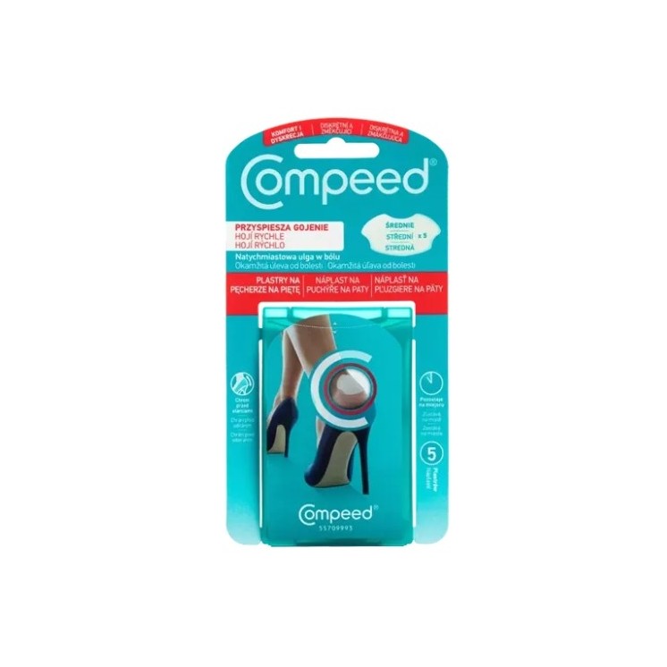 Compeed Plastry na pęcherze na piętach 5 sztuk