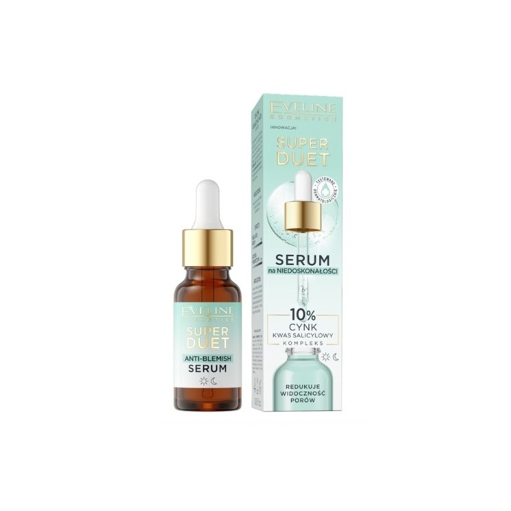Eveline Super Duet Serum na niedoskonałości Kwas salicylowy 10% i Cynk 18 ml
