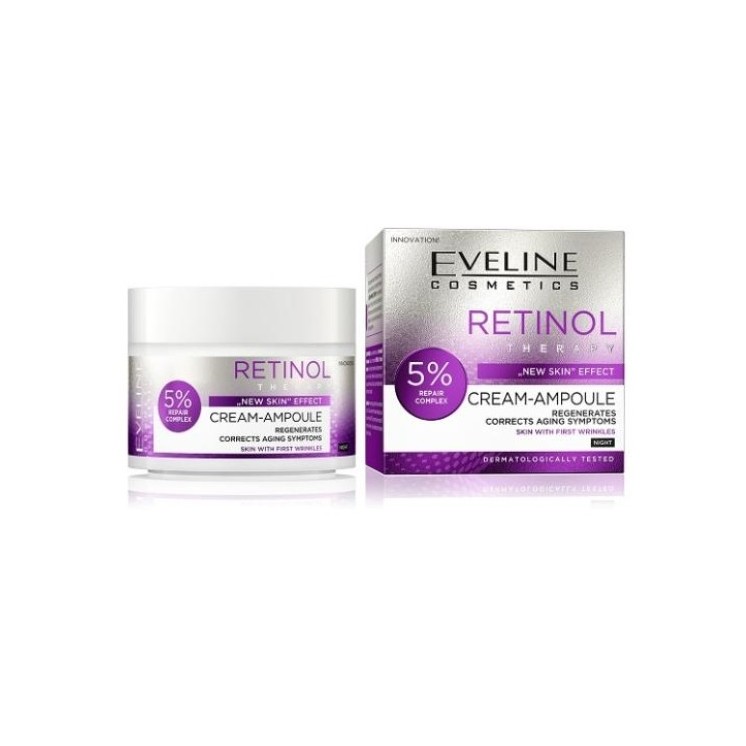 Eveline Retinol Therapy "New Skin" Effect Регенеруючий крем для обличчя ампула 50 мл