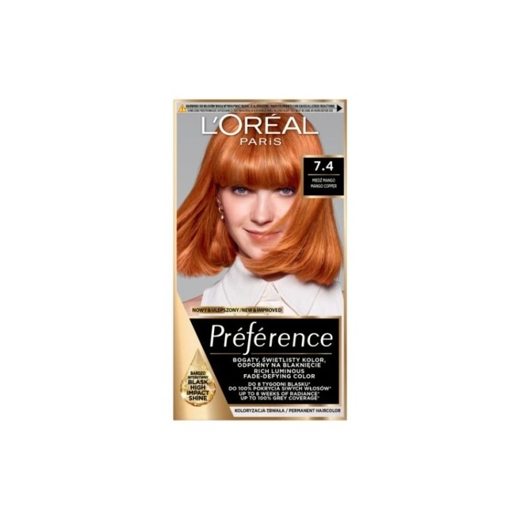 L'oreal Preference Farba do włosów /74/ Miedź Mango