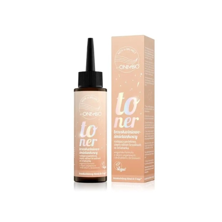 OnlyBio Hair in Balance Toner do włosów Brzoskwiniowo - śmietankowy 100 ml