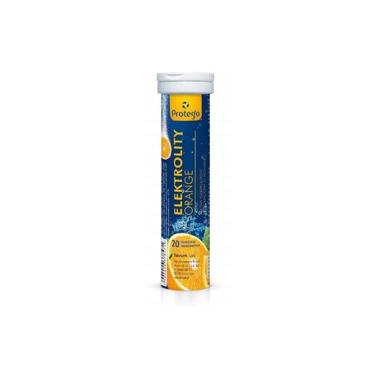 Protego Electrolytes Orange 20 effervescent tablets