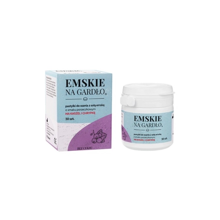 Emskie für den Hals mit Emskie-Salz Johannisbeere 30 Lutschtabletten
