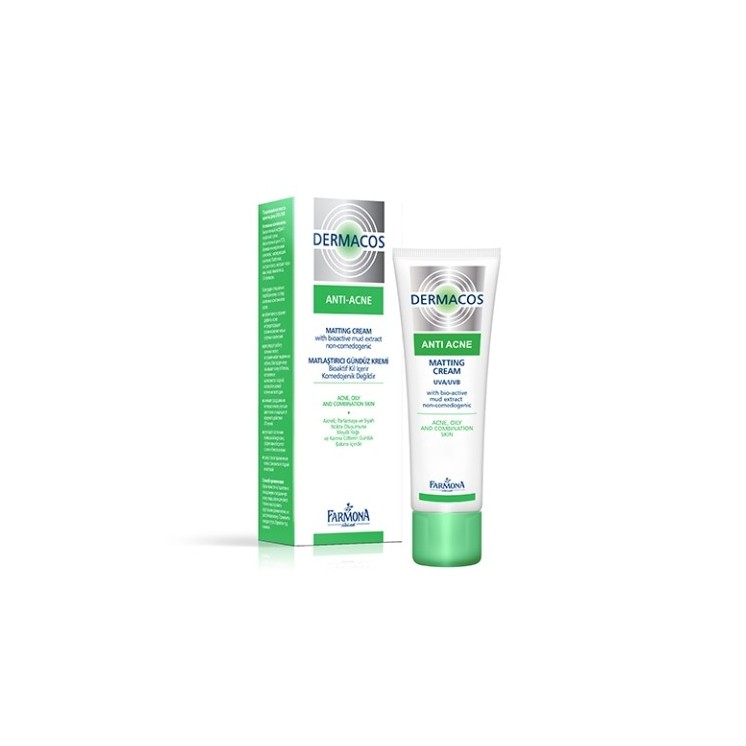 Farmona Dermacos Anti Acne матуючий денний крем для обличчя з біоактивним екстрактом грязі 50 мл