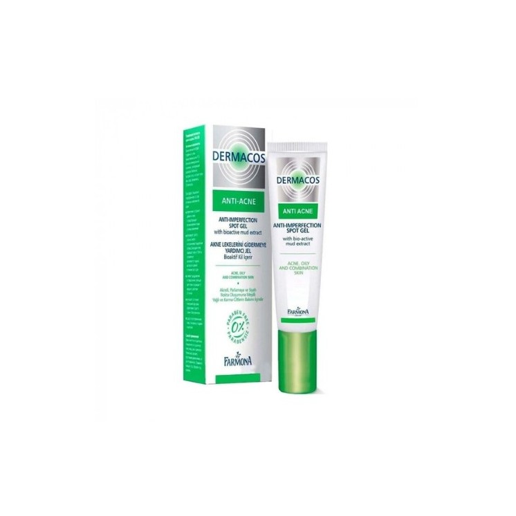 Farmona Dermacos Anti Acne punktowy Żel na niedoskonałości z ekstraktem z bioaktywnego błota 15 ml