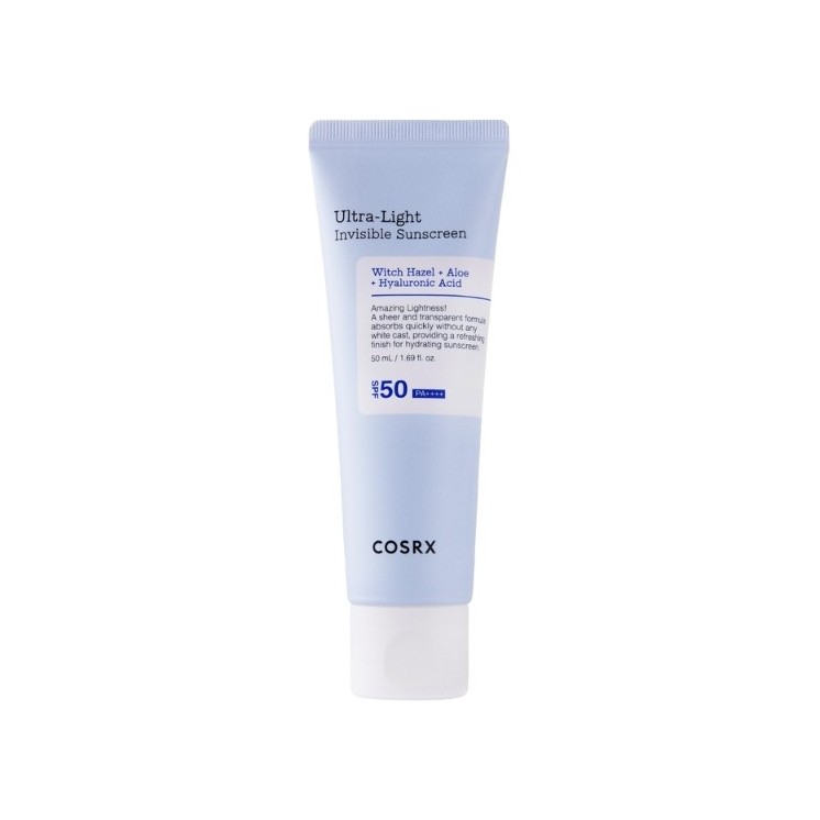 COSRX Ultra Light Invisible Sunscreen SPF50 +/PA++++ легкий зволожуючий крем із сонцезахисним фільтром 50 мл