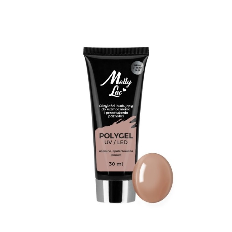 MollyLac Polygel akrylożel budujący HEMA/Di-HEMA Free Nr /23/ Light Brown 30 ml 