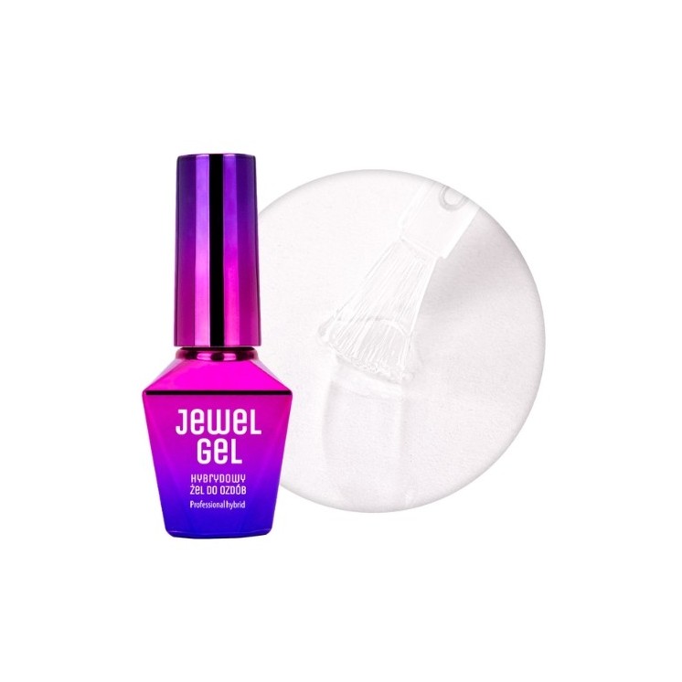 MollyLac Żel hybrydowy do mocowania ozdób Jewel Gel 10 g