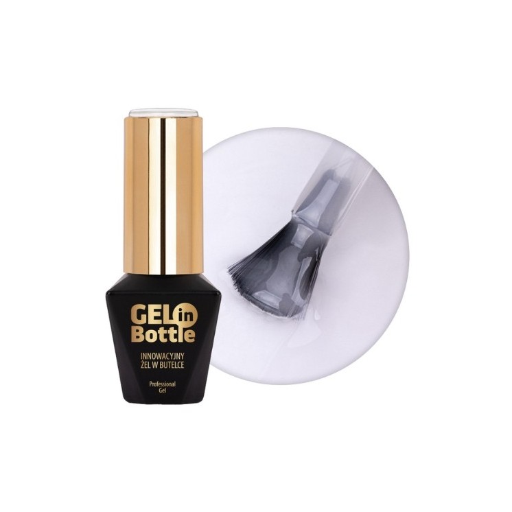MollyLac Gel in bottle Żel do paznokci w butelce z pędzelkiem wielofunkcyjnym White Angel 10 g