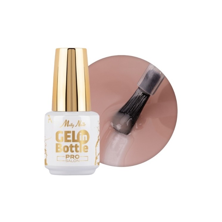 MollyLac Pro Salon Gel in der Flasche Nagelgel in der Flasche mit einer Jasmine -Multifunktionsbürste 15 g