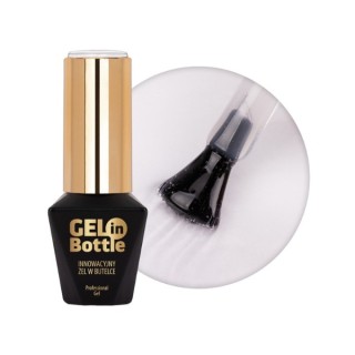 MollyLac Gel in bottle Nail gel in a bottle with a multifunctional brush Clear 10 g