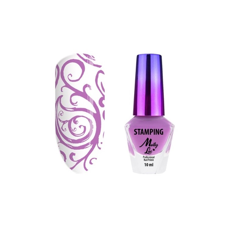 MollyLac Lakier do stempli i stampingu nr 6 Różowy 10 ml