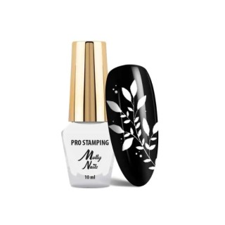MollyLac Pro Nails Stamping and Stamping Varnish No. 1 White 10 ml