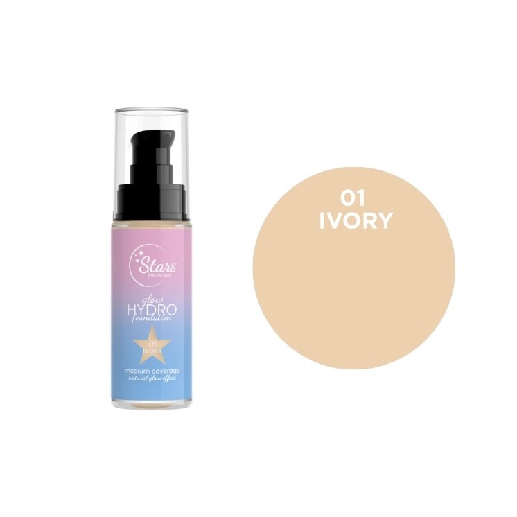 Stars from the Stars Зволожуюча і освітлююча Glow Hydro Foundation № 01 Ivory 30 г