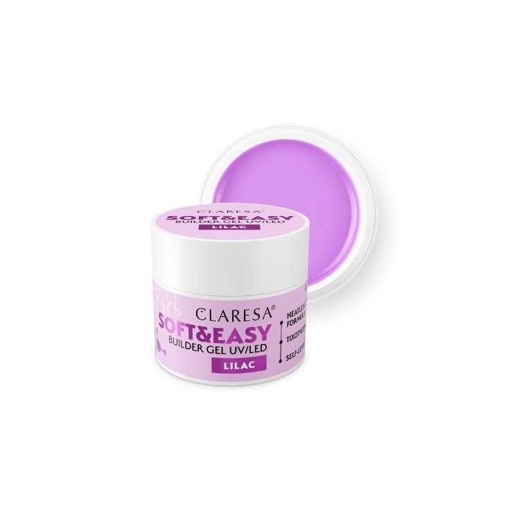 Claresa Soft & Easy Żel budujący do paznokci Lilac 45 g