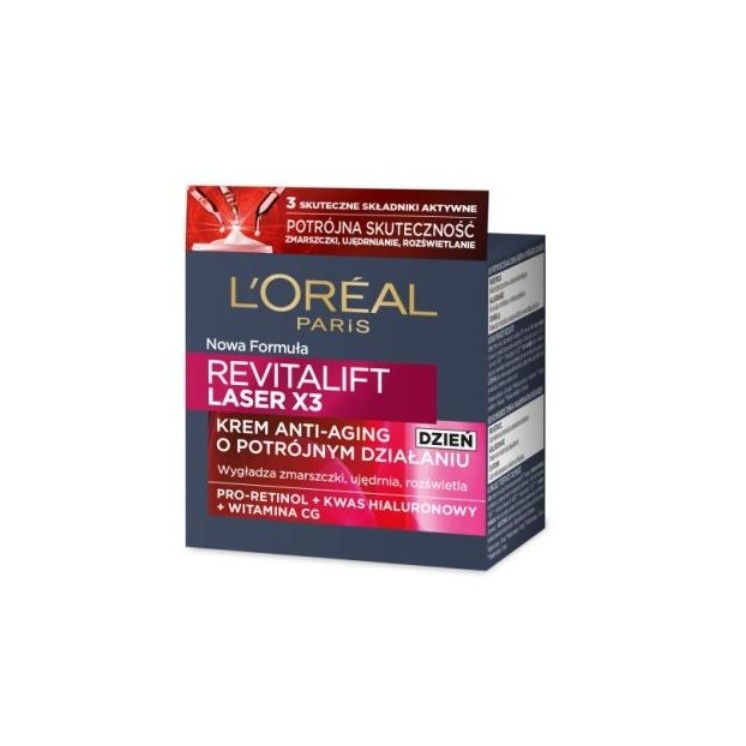 L'oreal Revitalift Laser 3X Krem do twarzy na dzień 50 ml