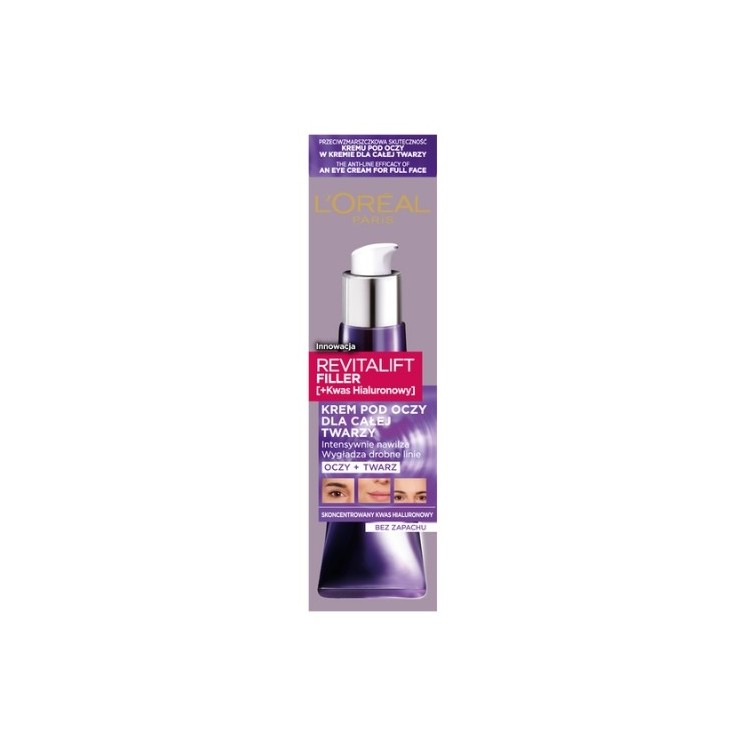L'oreal Revitalift Filler Krem pod oczy i całej twarzy z kwasem hialuronowym 30 ml