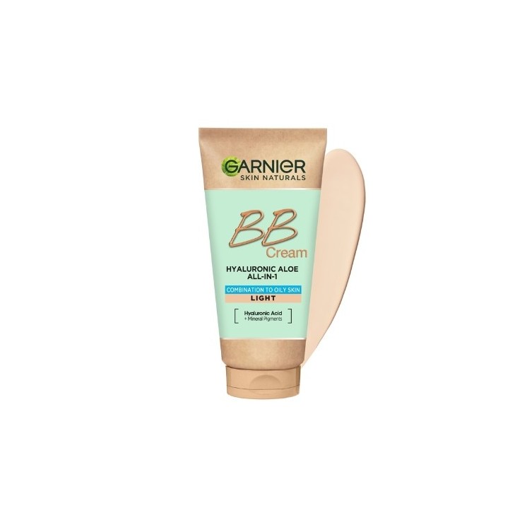 Garnier Hyaluronic Aloe All-In-1 BB Cream nawilżający krem BB do skóry mieszanej i tłustej Jasny 50 ml