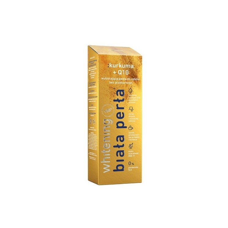 Biała Perła Whitening wybielająca pasta do zębów z kurkumą 75 ml