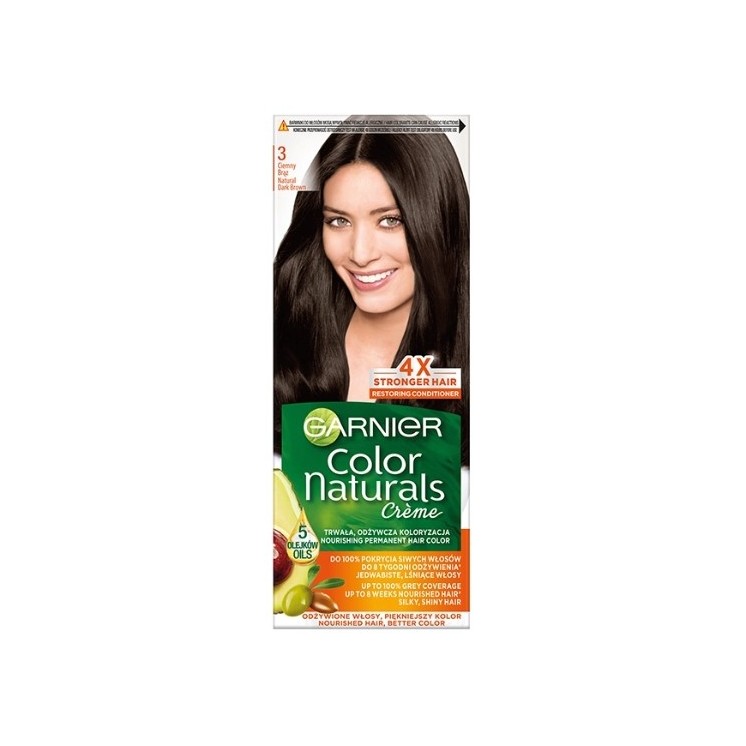 Garnier Color Naturals Farba do włosów /3/ Ciemny brąz