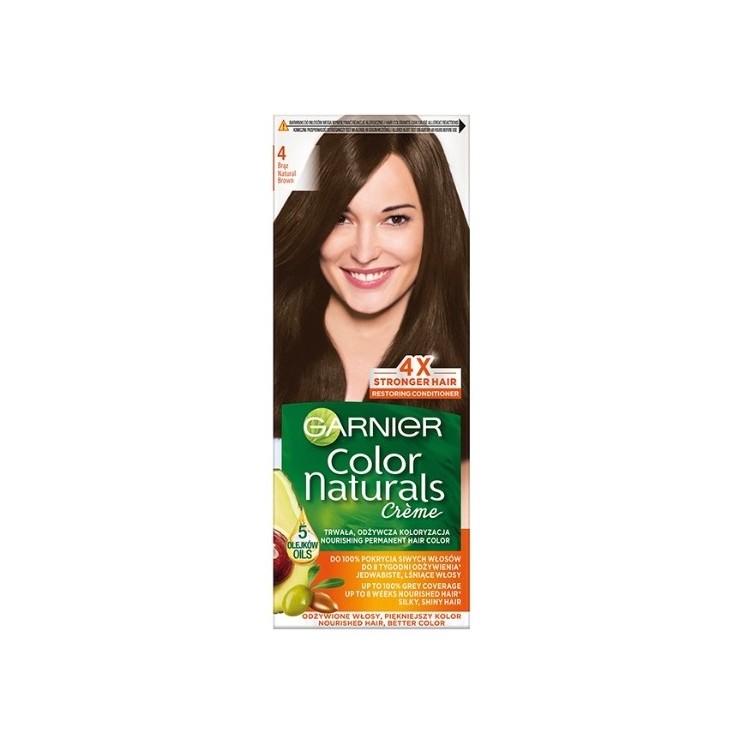 Garnier Color Naturals Farba do włosów /4.00/ Głęboki ciemny brąz