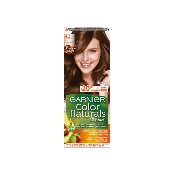 Garnier Color Naturals Farba do włosów /4.3/ Złoty brąz