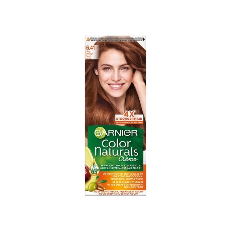 Garnier Color Naturals Farba do włosów /6.41/ Złoty bursztyn