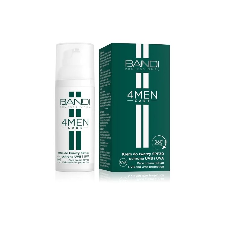 Bandi 4Men Care Krem do twarzy SPF30 ochrona UVB UVA 50 ml
