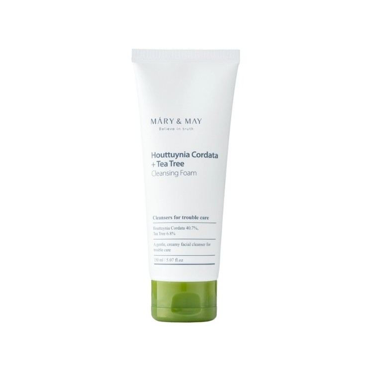 Mary&May Houttuynia Cordata + Tea Tree Cleansing Foam Pianka do Mycia Twarzy z Houttuynia Cordata i Drzewem Herbacianym 150 ml