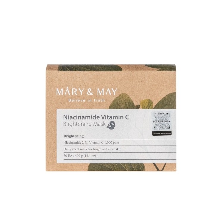 Mary&May Niacinamide Vitamin C Brightening Mask Набір освітлюючих масок для обличчя 30 штук