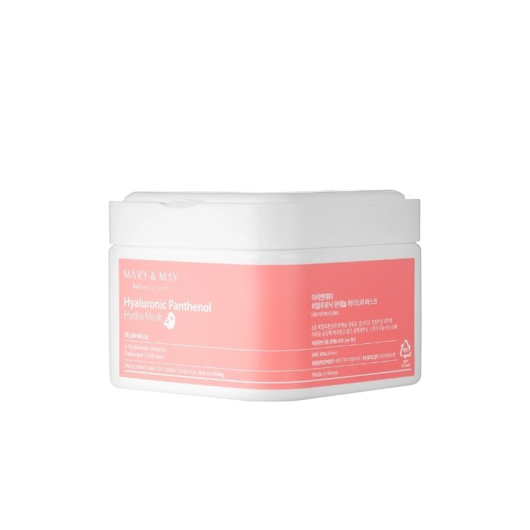 Mary&May Hyaluronic Panthenol Hydra Mask Zestaw Nawilżających Masek do Twarzy 30 sztuk