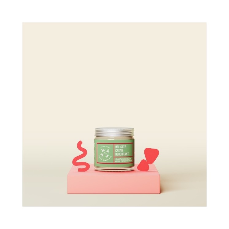 Mydlarnia Cztery Szpaki Naturalny dezodorant w kremie Truskawka i Werbena 60 ml