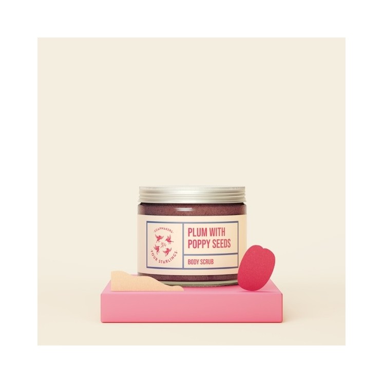 Mydlarnia Cztery Szpaki Peeling cukrowy do ciała Śliwka z Makiem 250 ml